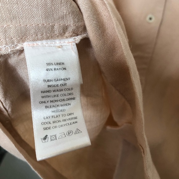 LEO&SAGE Blush Linen Blend Botton Down Shirt Dress Size M - Picture 11 of 16